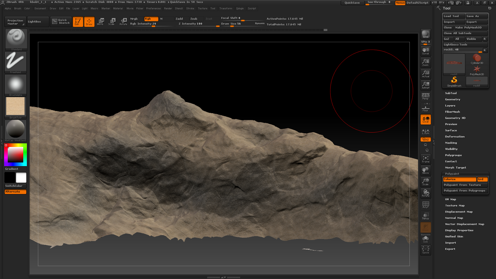 Kim McCarthy 3D CG Artist kimbobcg Sculpting Rocks & Terrain in Z