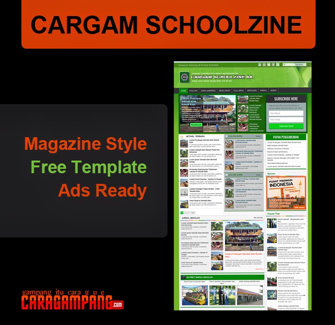 Template Blog untuk Portal Sekolah Online