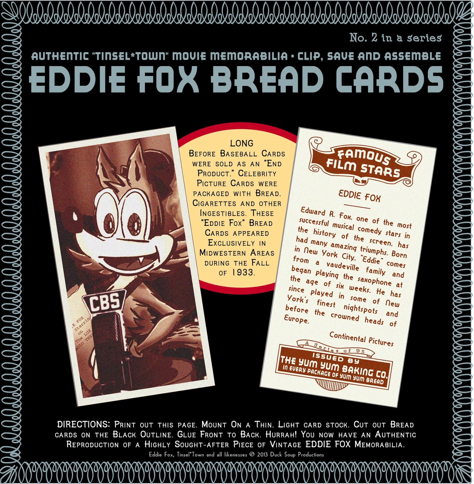 Tinsel*Town, a Novel of Hollywood in the Great Depression EDDIE FOX COLLECTIBLE MEMORABILIA