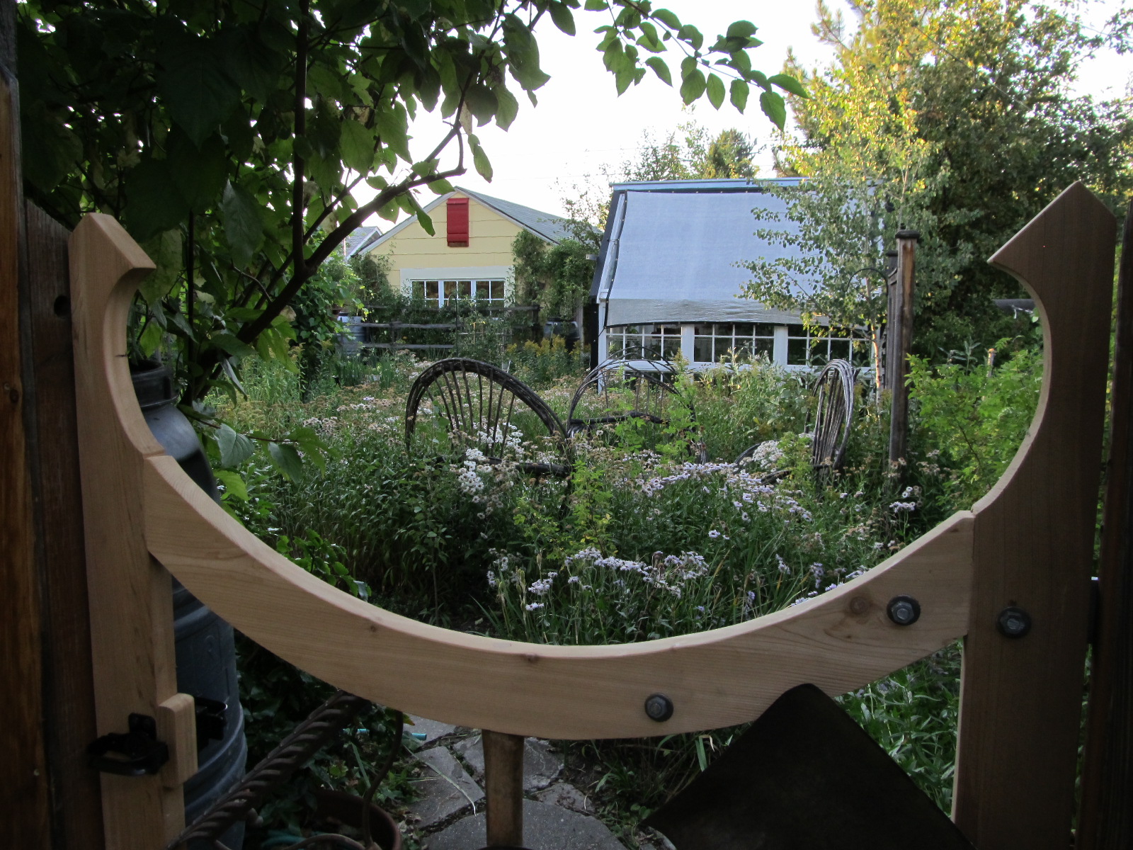 Montana Wildlife Gardener a repurposed garden tool, garden gate