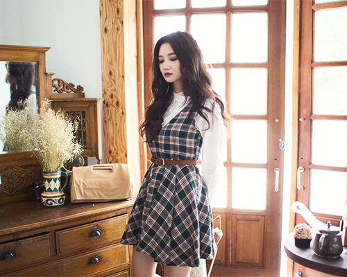 korean pinafore dress