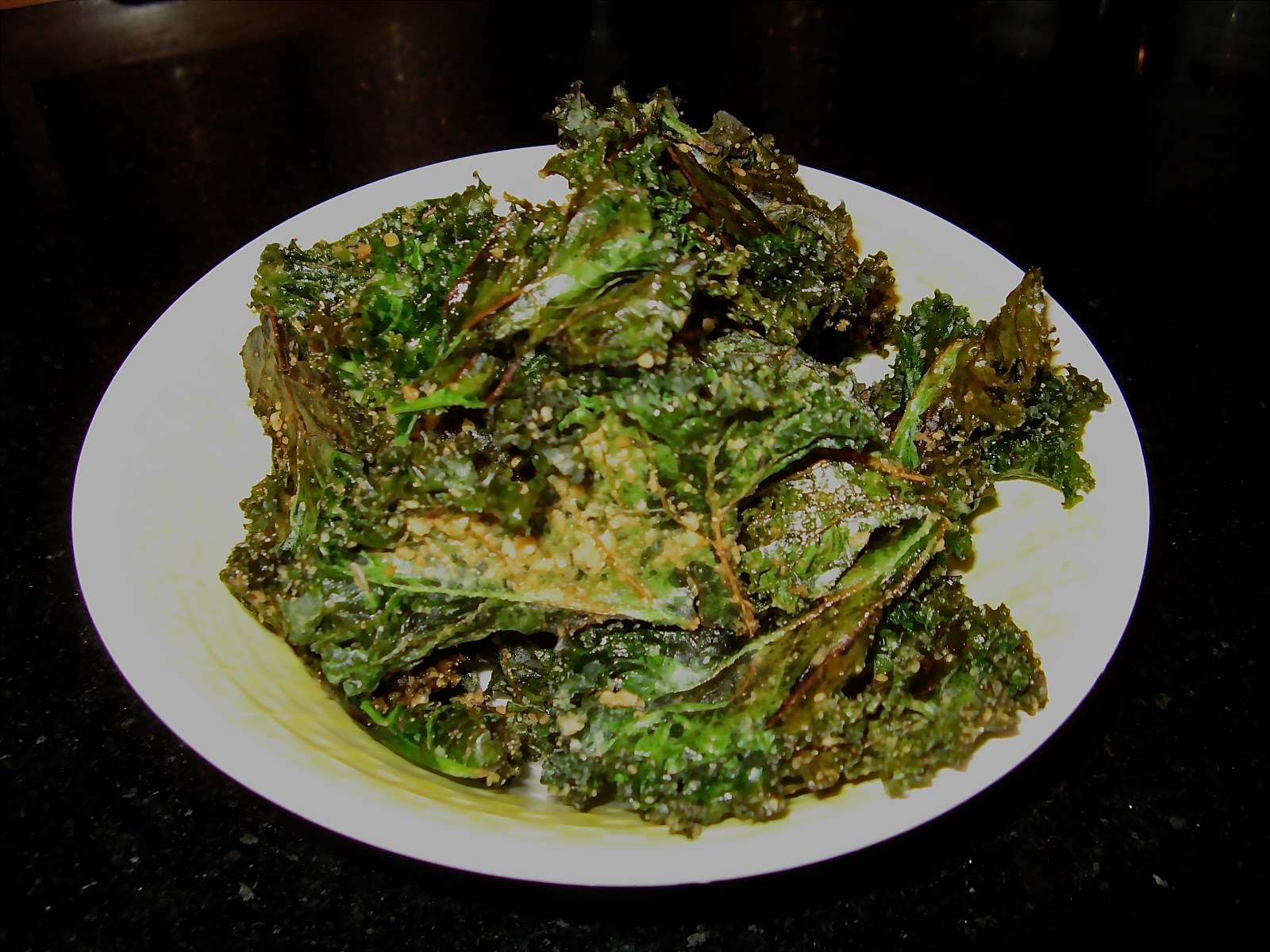 Margy Meanders Kale Chips with Parmesan Cheese