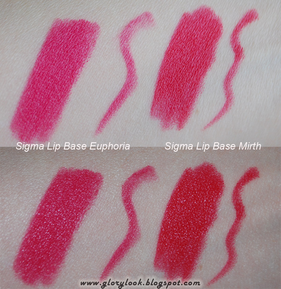 GLORYlook Sigma Lip Base в оттенках Mirth и Euphoria