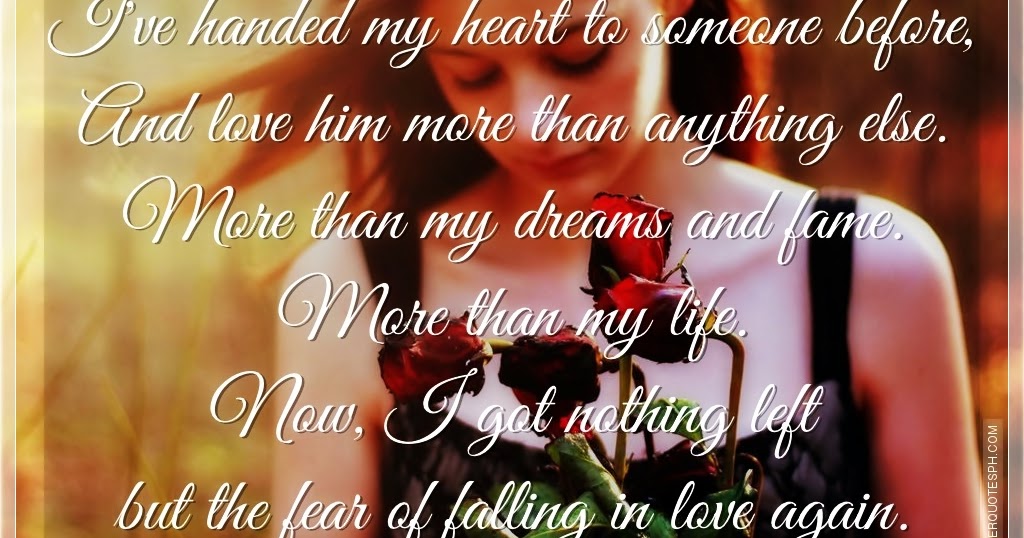 Fear Of Falling In Love Again - SILVER QUOTES