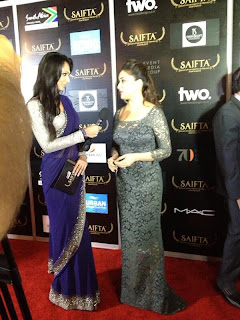 Sidarth, Madhuri , John & Dia at Saifta Awards 2013 Red Carpet 