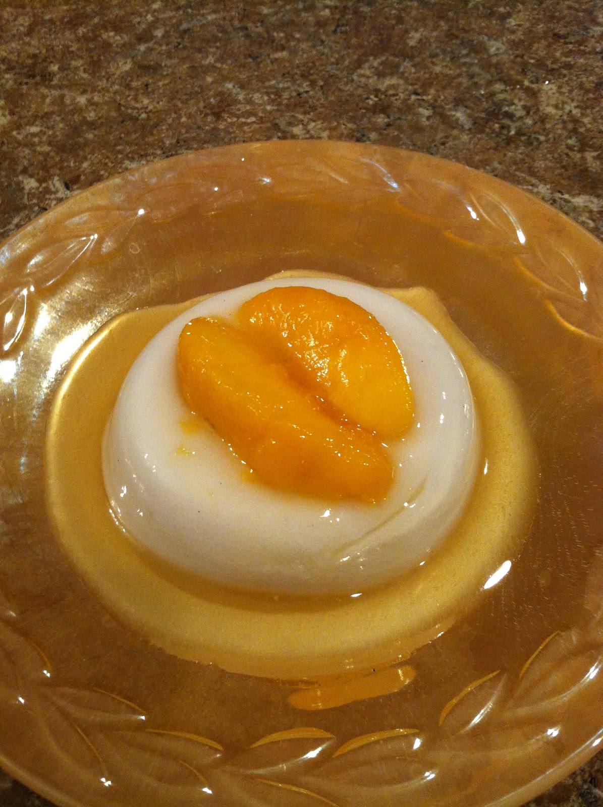 Natural Homemade Living Simply NonDairy Peach Panna Cotta
