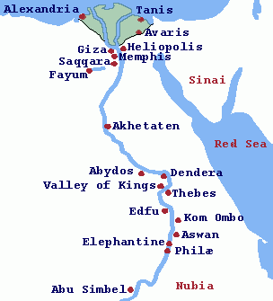 egypt nile map