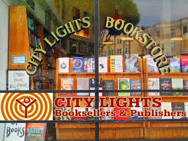 Founded in 1953 by poet Lawrence Ferlinghetti and Peter D. Martin, City Lights is one of the few truly great independent bookstores in the United States, a place where booklovers from across the country and around the world come to browse, read, and just soak in the ambiance of alternative culture's only "Literary Landmark." Although it has been more than fifty years since tour buses with passengers eager to sight "beatniks" began pulling up in front of City Lights, the Beats' legacy of anti-authoritarian politics and insurgent thinking continues to be a strong influence in the store, most evident in the selection of titles. The nation's first all-paperback bookstore, City Lights has expanded several times over the years; we now offer three floors of both new-release hardcovers and quality paperbacks from all of the major publishing houses, along with an impressive range of titles from smaller, harder-to-find, specialty publishers. The store features an extensive and in-depth selection of poetry, fiction, translations, politics, history, philosophy, music, spirituality, and more, with a staff whose special book interests in many fields contribute to the hand-picked quality of what you see on the shelves. The City Lights masthead says A Literary Meeting place since 1953, and this concept includes publishing books as well as selling them. In 1955, Ferlinghetti launched City Lights Publishers with the now-famous Pocket Poets Series; since then the press has gone on to publish a wide range of titles, both poetry and prose, fiction and nonfiction, international and local authors.  Visit The Store: CityLights.com 261 Columbus Avenue  San Francisco, CA 94133  (415) 362-8193