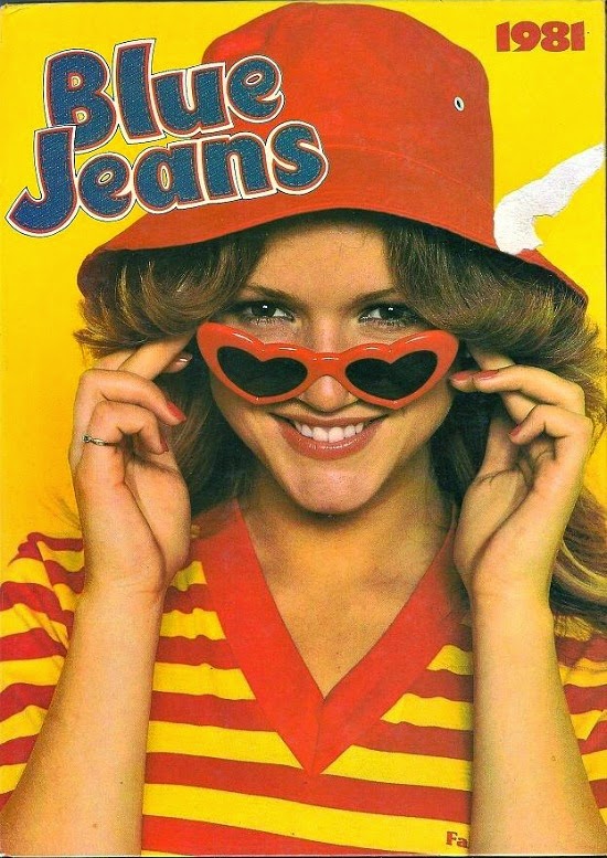 girl in a stripy shirt in 1981 Blue Jeans Annual 1981
