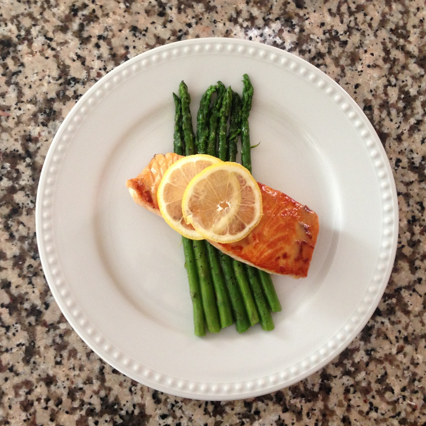 Living Simply Honey Dijon Glazed Salmon & Asparagus