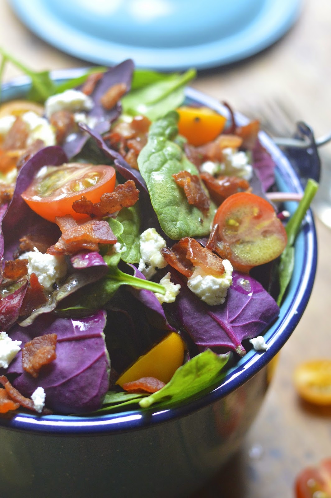 Spinach and Bacon Salad | Virtually Homemade: Spinach and Bacon Salad