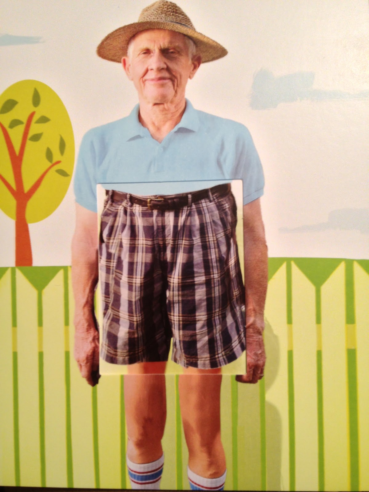 old man in sandals and socks