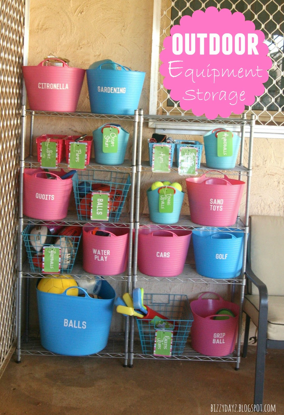 bizzydayz Outdoor Equipment Storage