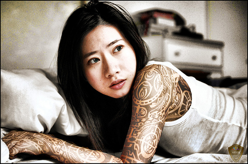 cool girl tattoos. tattoo girl angel sexy cool