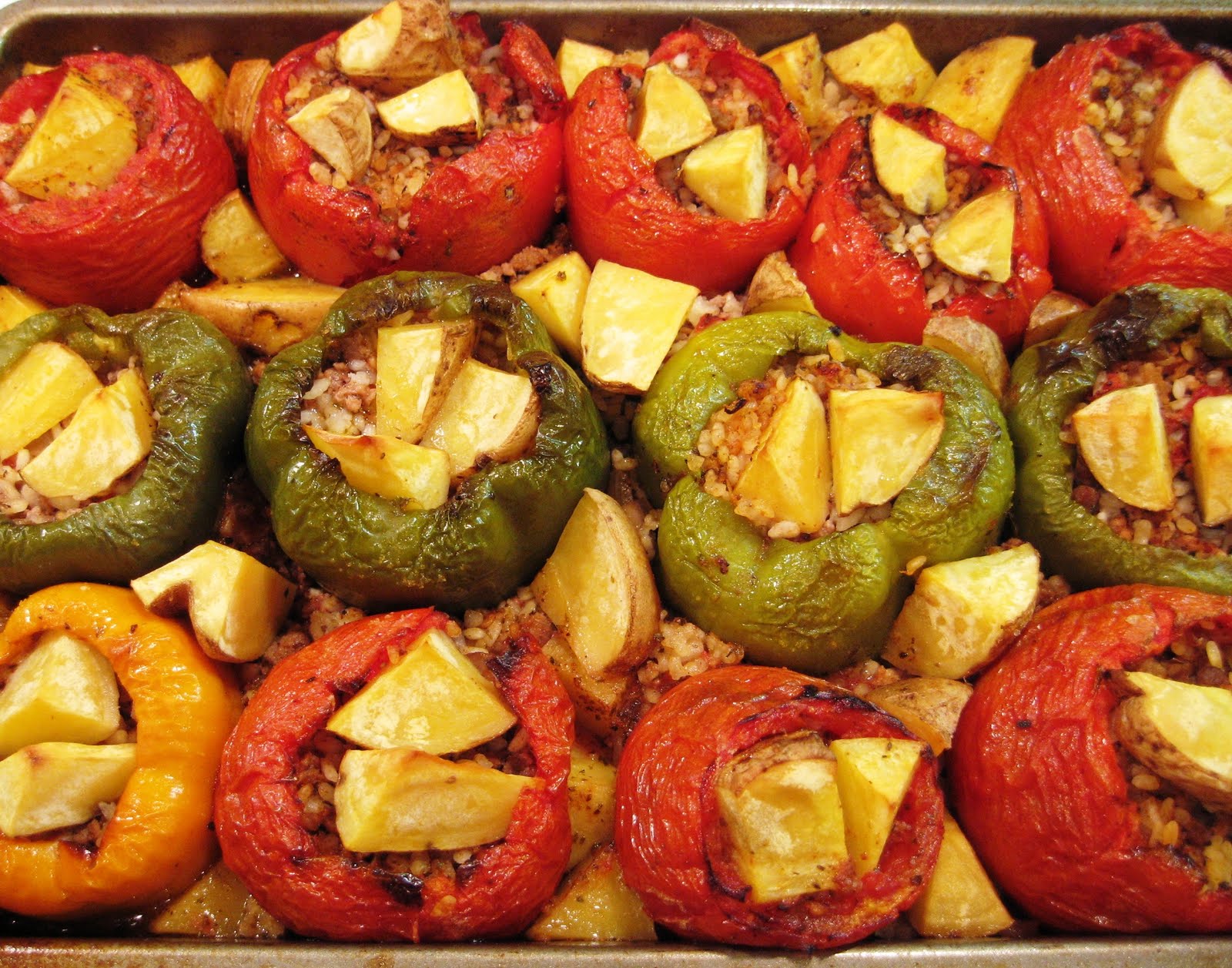 The Sensitive Epicure Yemista Greek Stuffed Tomatoes & Peppers with