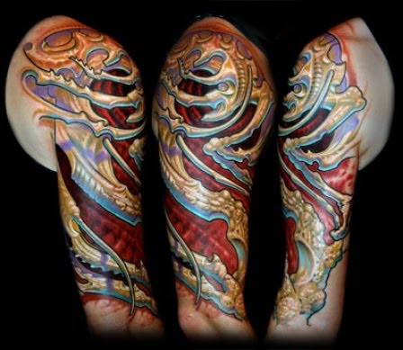 biomechanical tattoos The colors of these tattoos have been varying with 