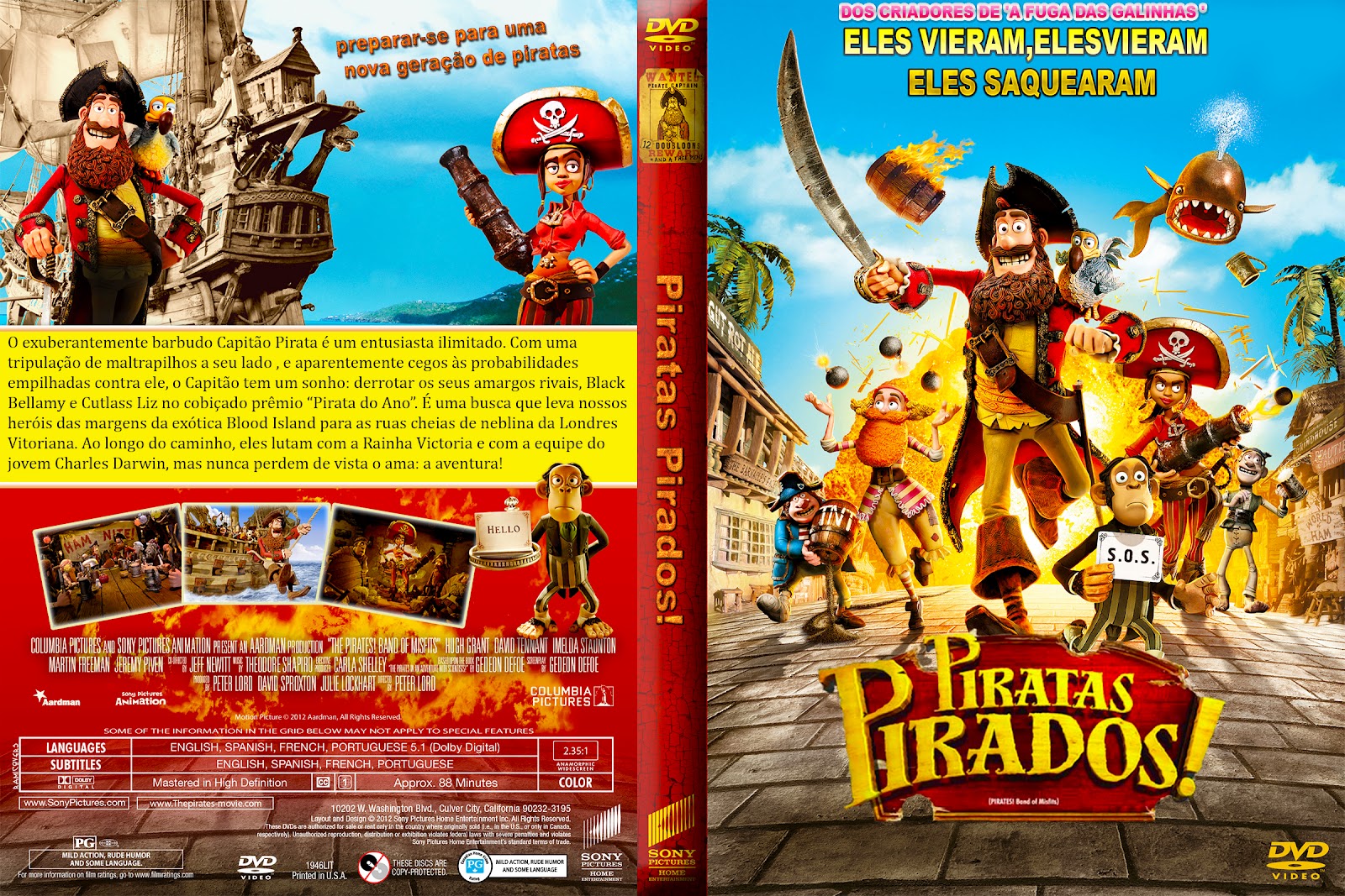 Dvd . Piratas Pirados . a Columbia Pictures e a Sony Pictures