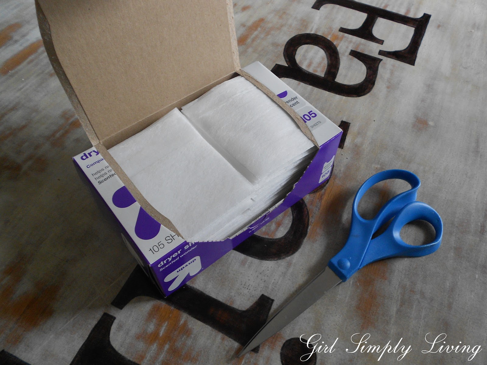 Girl Simply Living Dryer Sheets Cut in Half