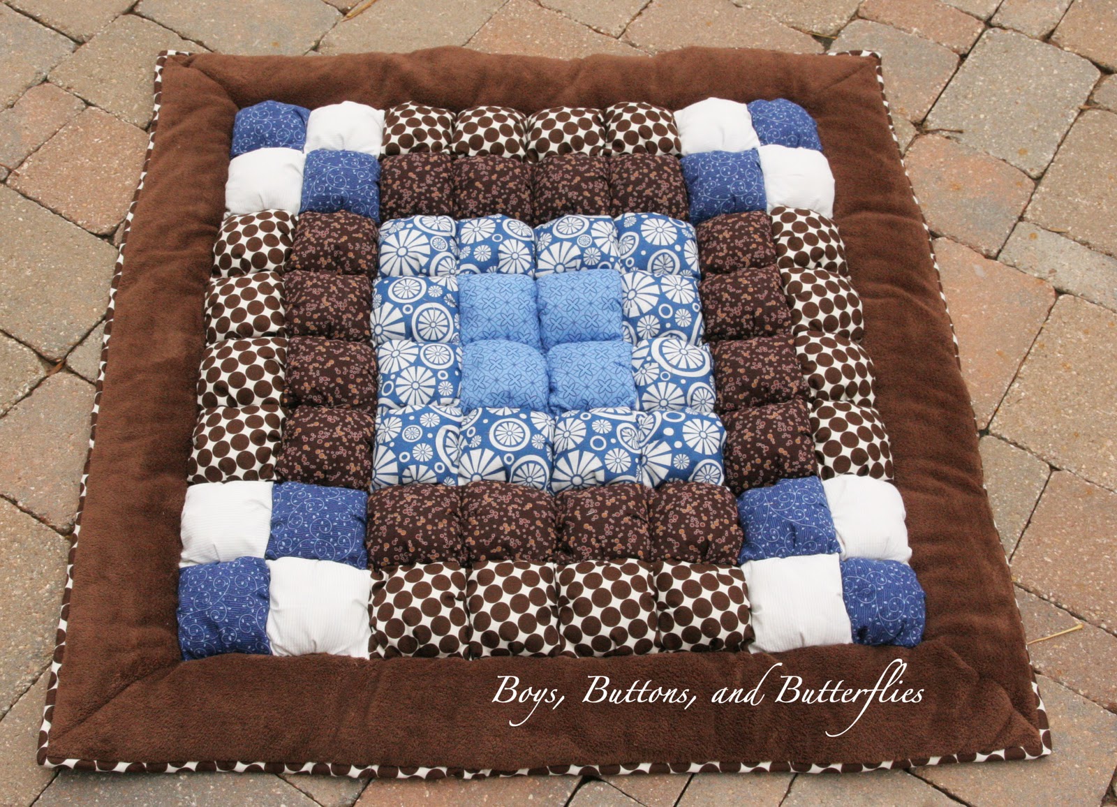 Buttons and Butterflies Baby Lucas' Puffy Quilt