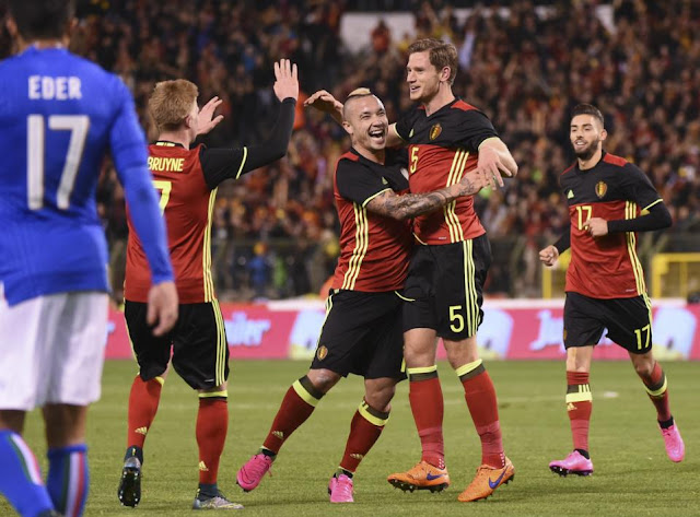 Hasil laga Belgia 3-1 Italia