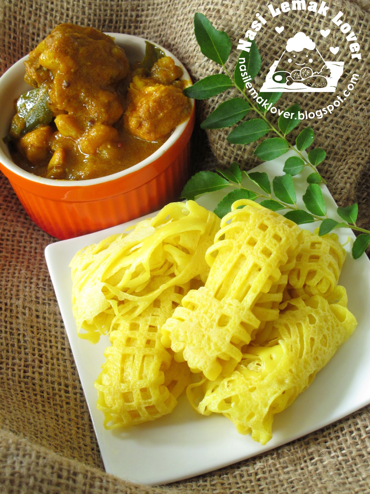 Nasi Lemak Lover Roti Jala crepes) and Chicken Masala Curry