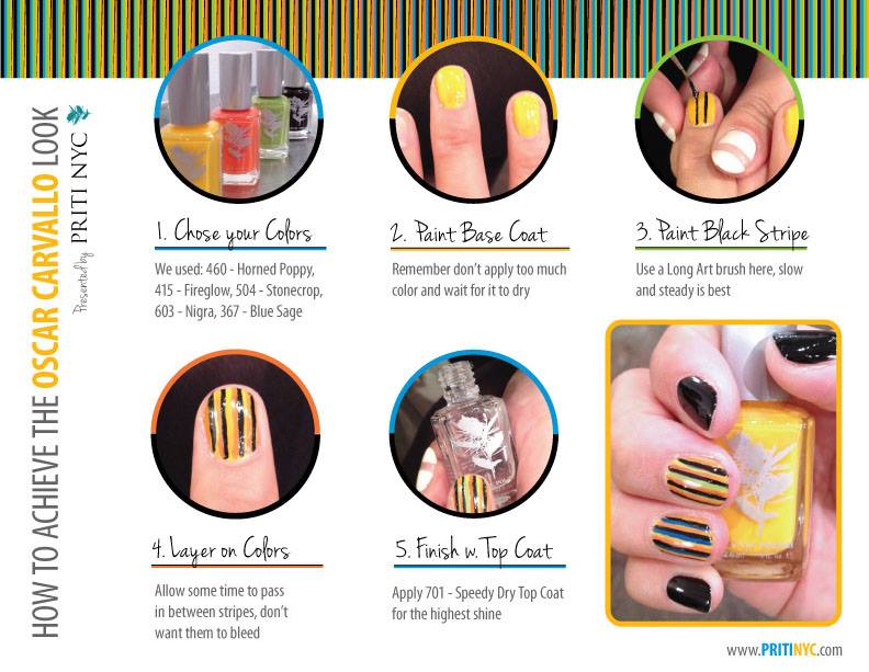 Priti NYC and Oscar Carvallo Couture Collaboration Nail Art