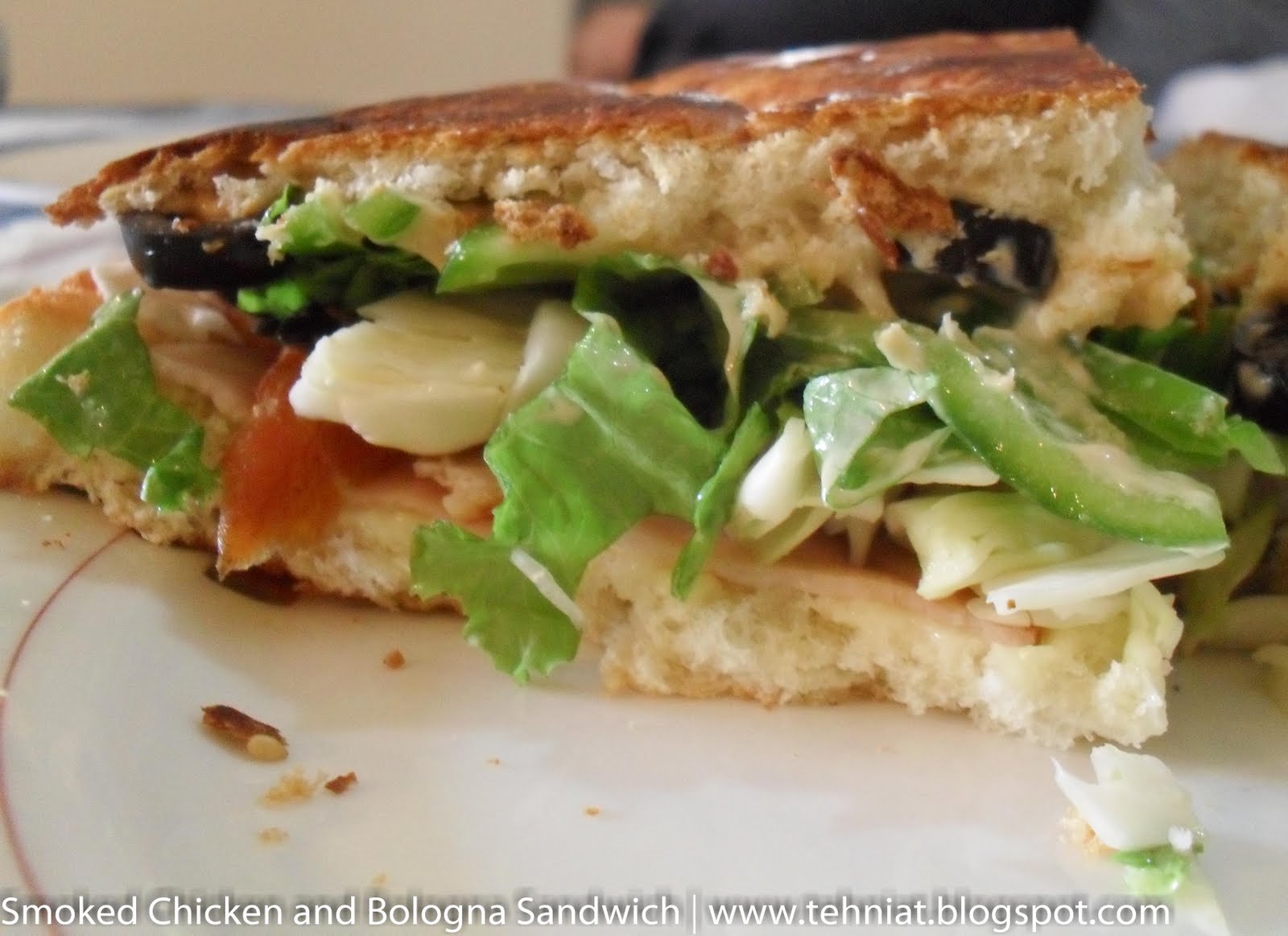 The Crazy Chef Smoked Chicken and Bologna Sandwich