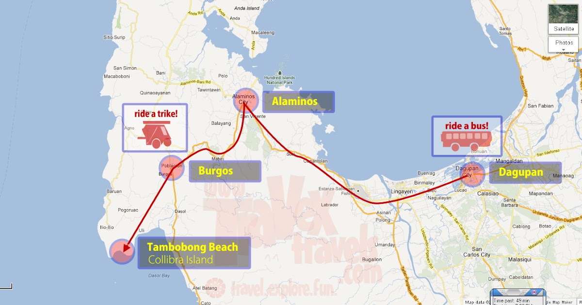 Map Of Burgos Pangasinan Travex Travels - Travel. Explore. Fun In Ph: How To Get To Tambobong,  Dasol, Pangasinan (With Maps)