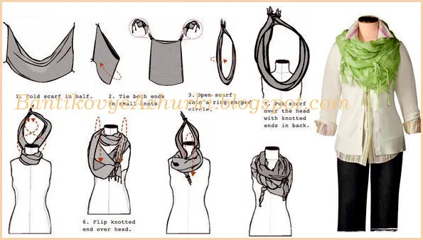 как завязать легкие шарфики и платки