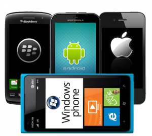smartphone blackberry, android, iphone, apple, windows phone