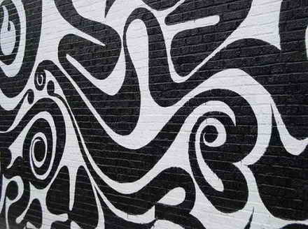 The Graffiti Design Black And White Graffiti Art On The Wall