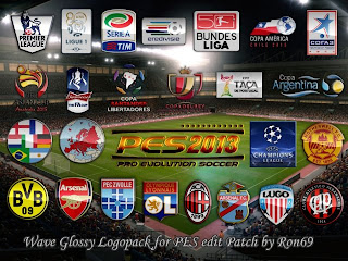 PES 2013 Wave Glossy Logopack for PESEdit Patch 2.6 + all National Teams by Ron69