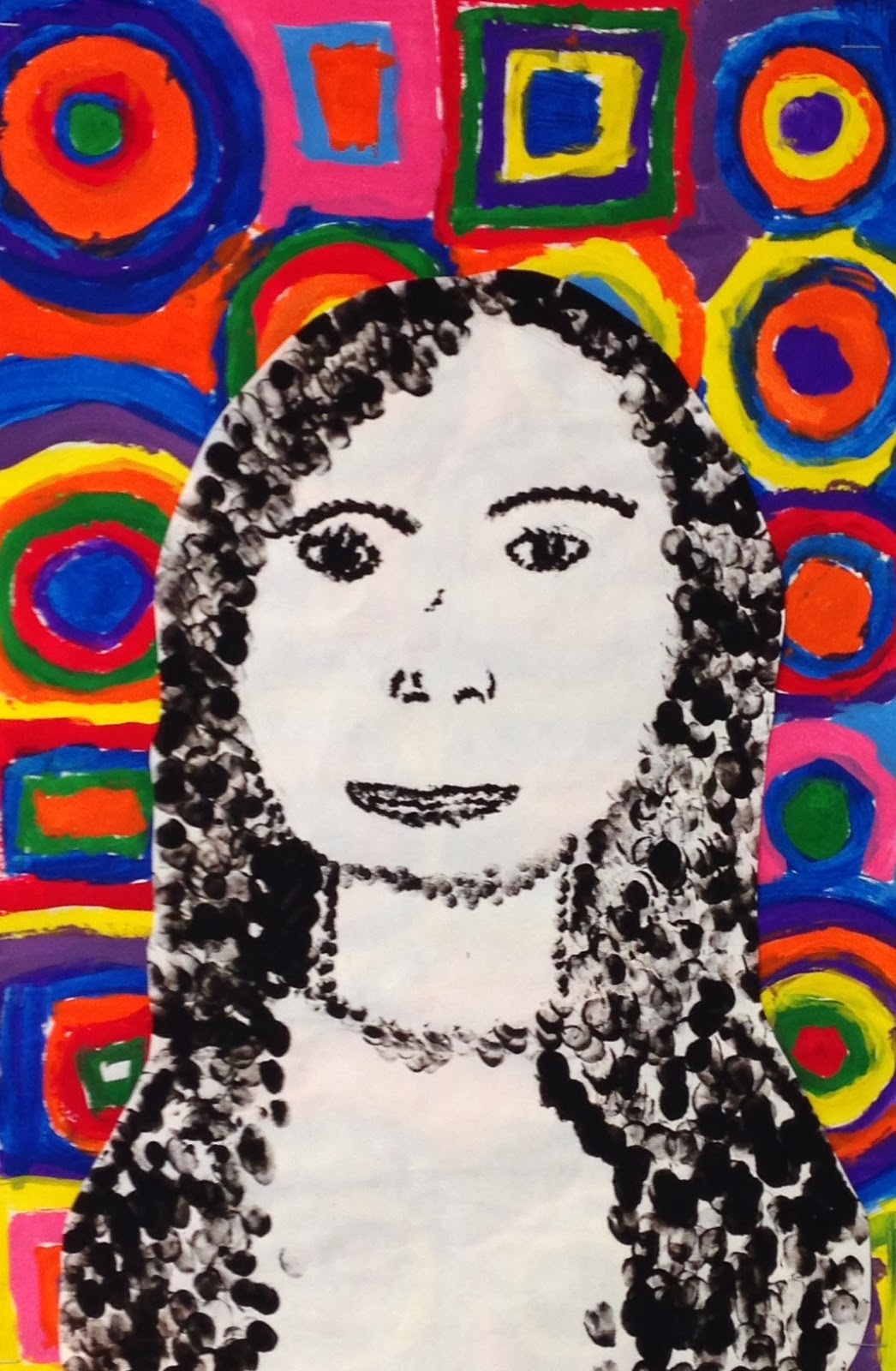 Art. Paper. Scissors. Glue! Chuck Close Thumbprint Portraits