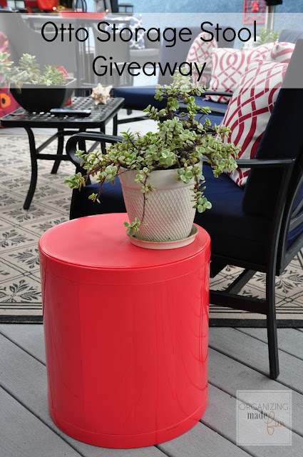 Otto Storage Stool Giveaway :: OrganizingMadeFun.com