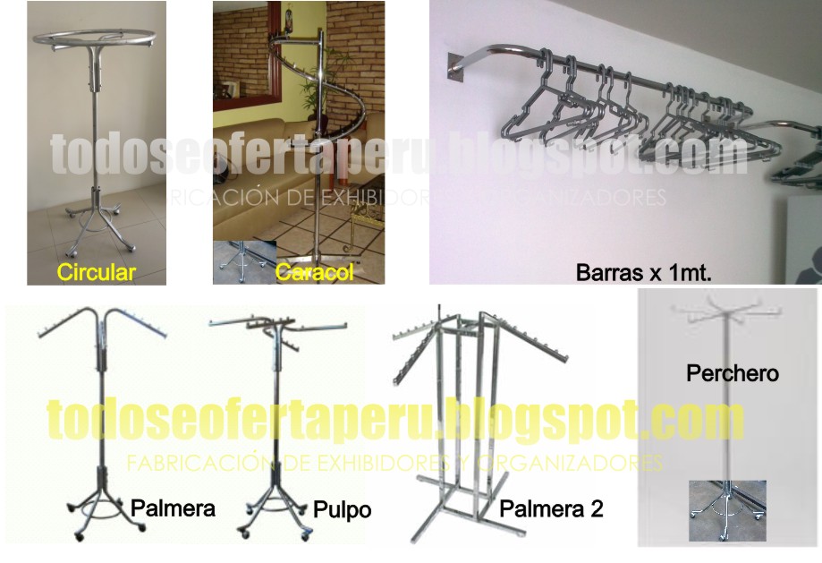 EXHIBIDORES PARA ROPA