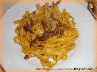 Tagliatelle pancetta e funghi