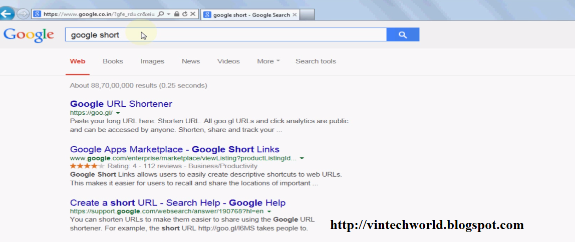 vin tech world about latest useful technical articles how to use google short url service for increasing backlinks