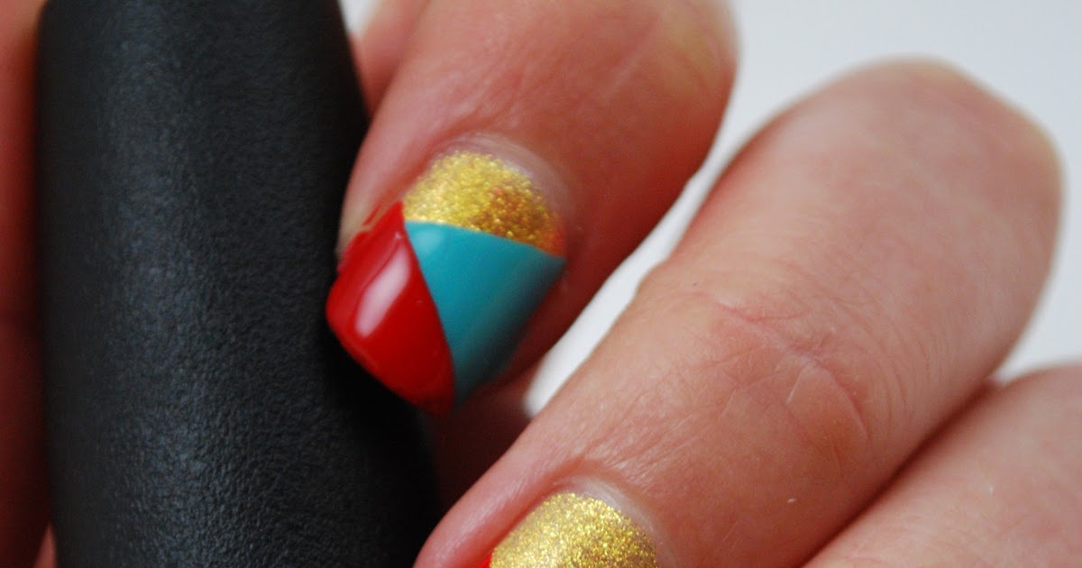 sarah lou nails tri colored tape