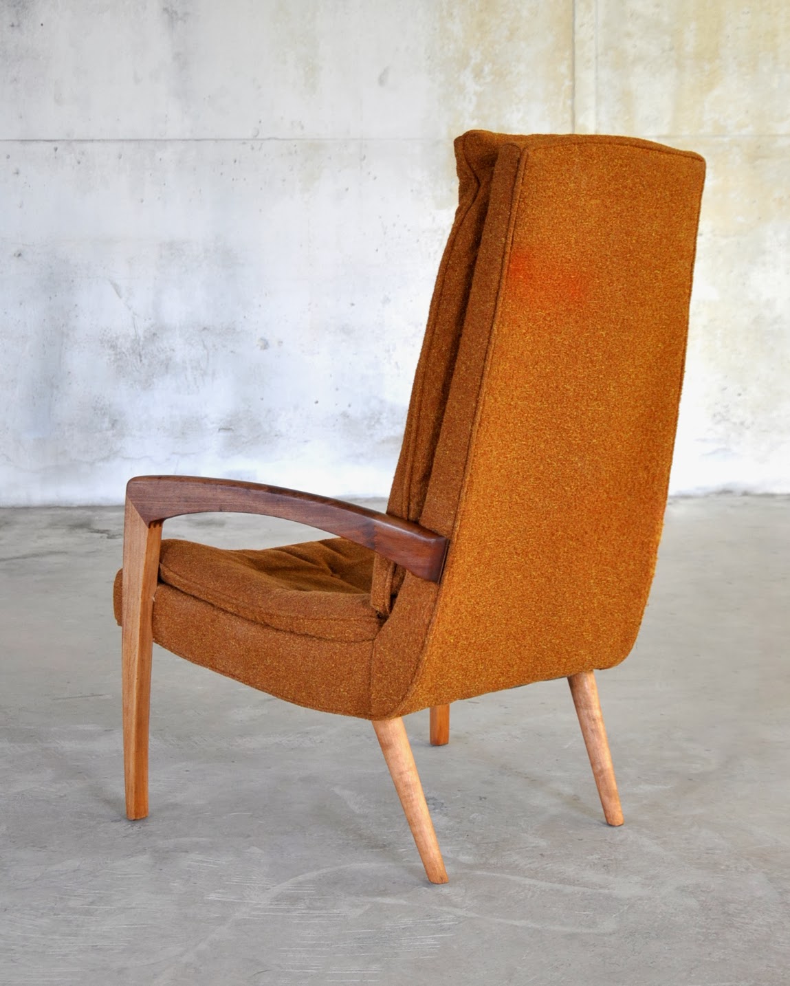 SELECT MODERN: Adrian Pearsall Style High Back Lounge Chair