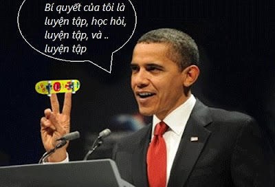 Obama chơi Finger Skate