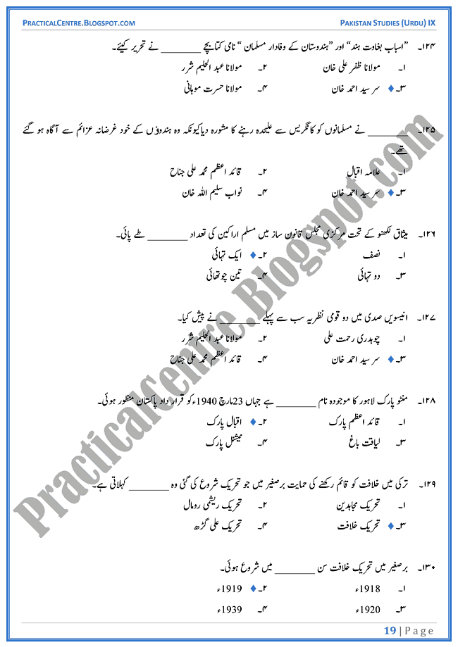 making-of-pakistan-mcqs-pakistan-studies-urdu-9th