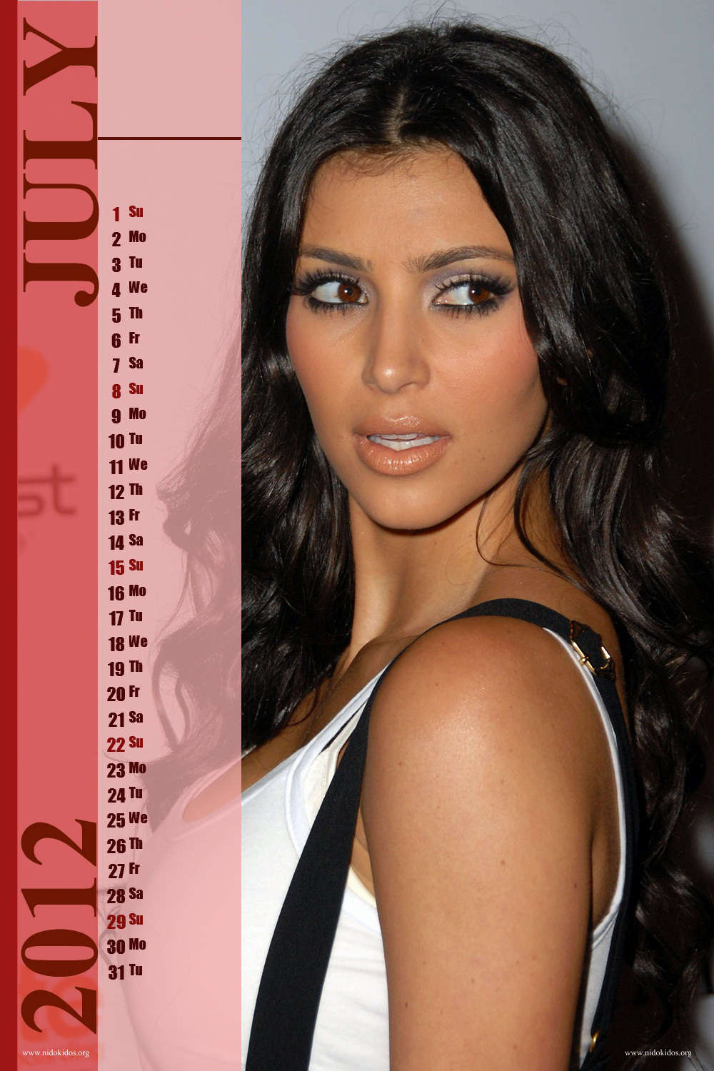 Kim Kardashian Unofficial Calendar 2012