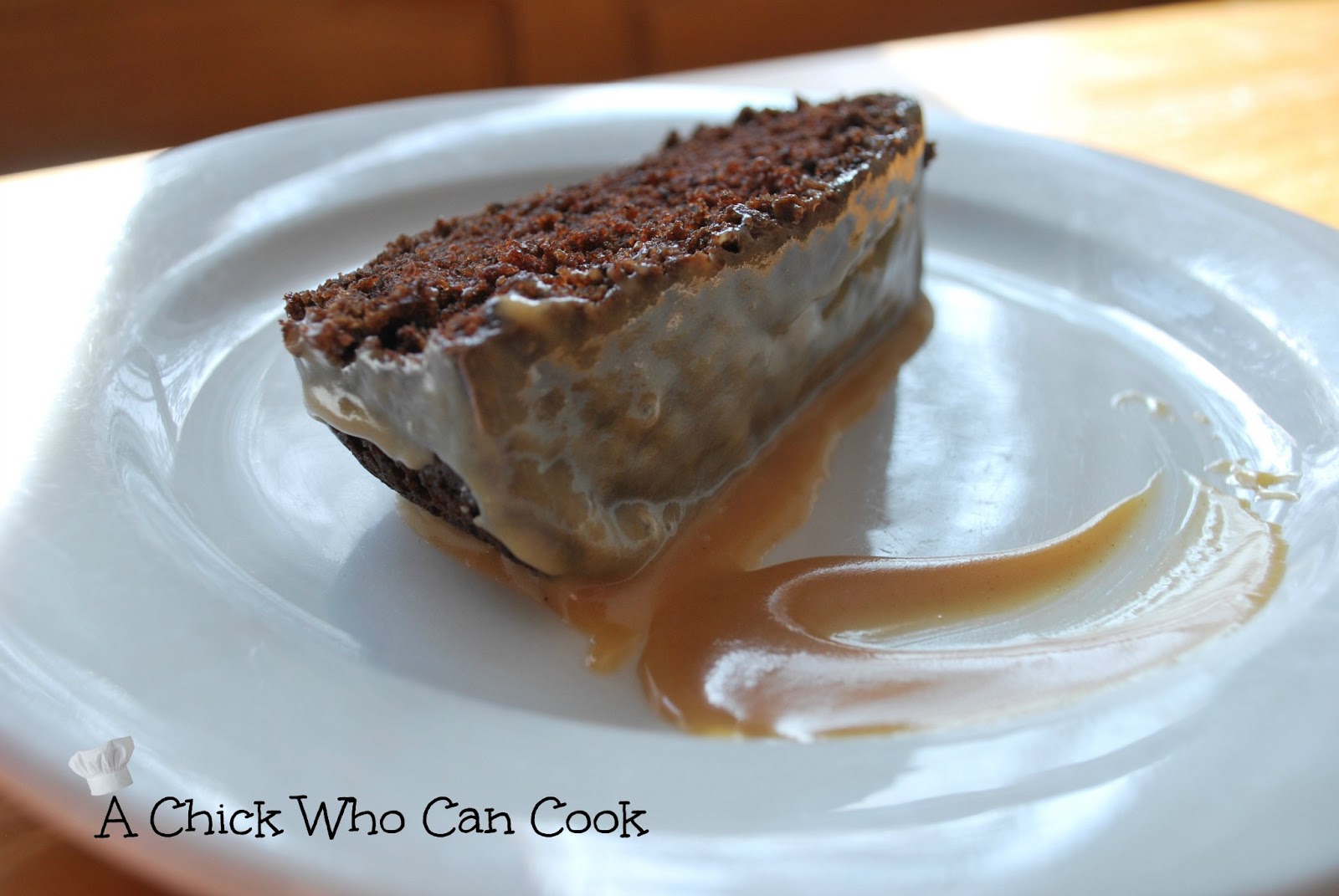 A Chick Who Can Cook Chocolate Loaf Cake with Peanut Butter Glaze