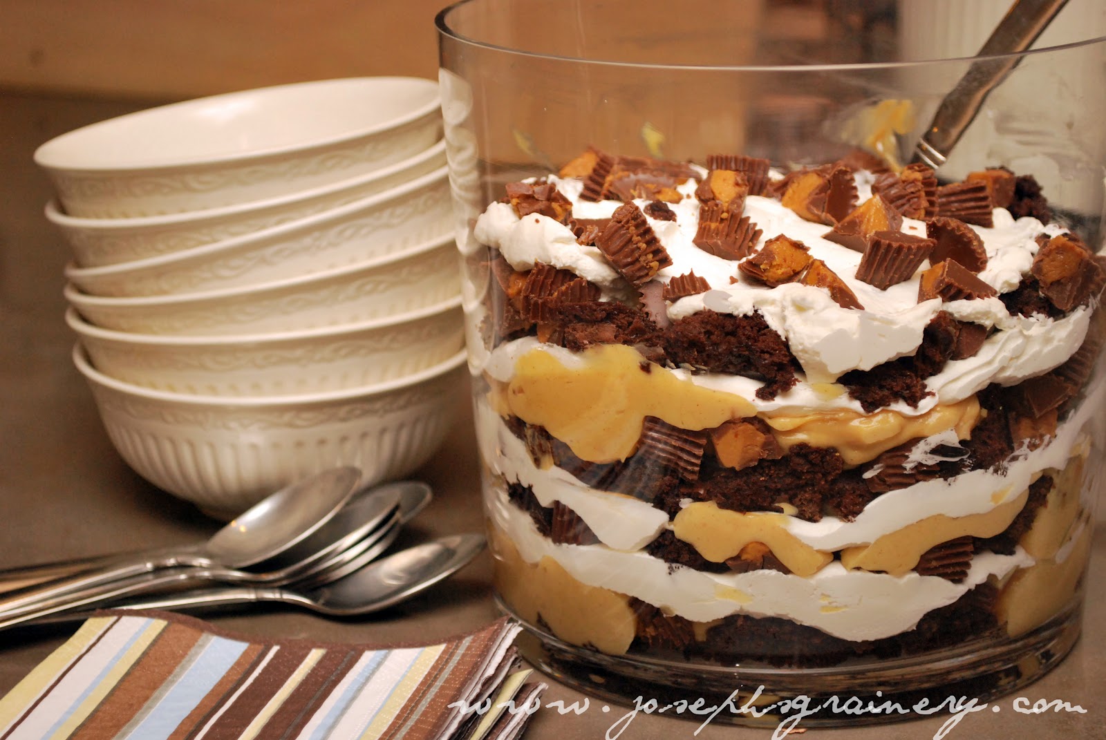 Joseph's Grainery Peanut Butter Brownie Trifle