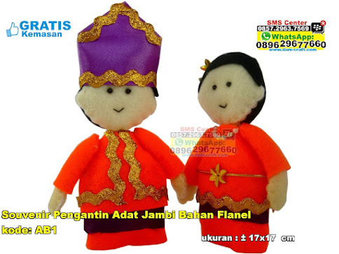 Souvenir Pengantin Adat Jambi Bahan Flanel murah