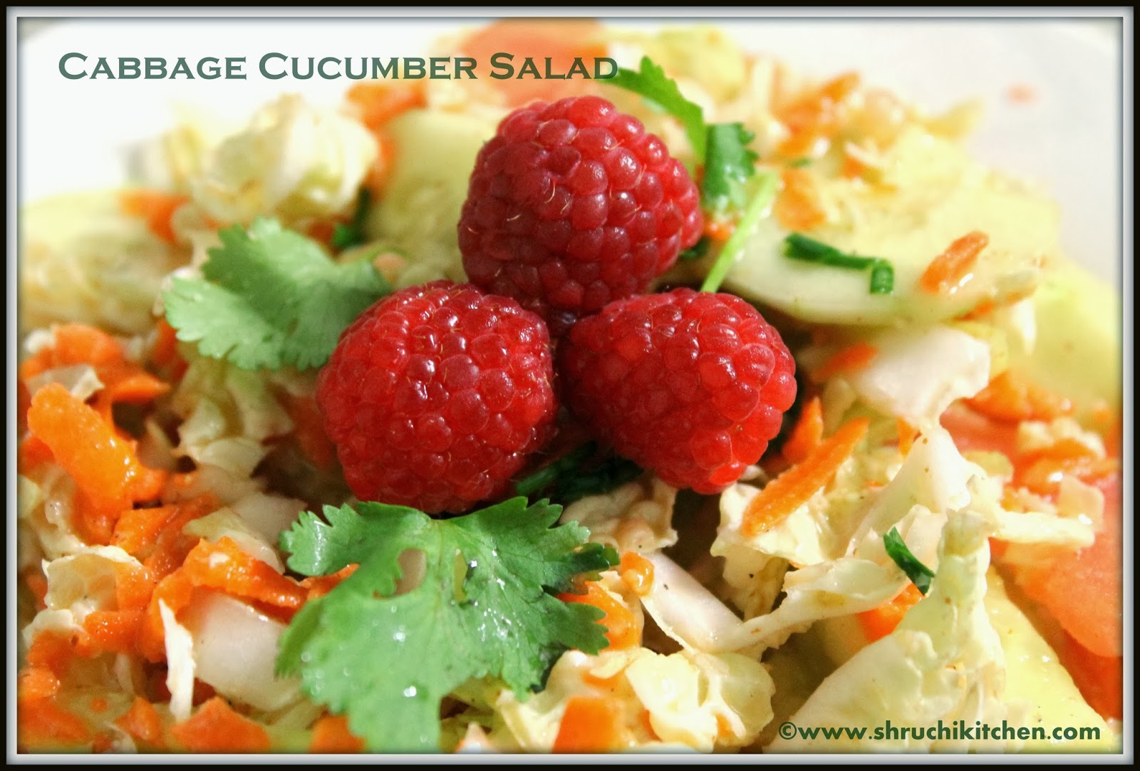 Where's the FOOOD!!!! Cabbage Cucumber Salad with Honey Mustard Dressing