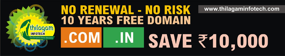 10 YEARS FREE DOMAIN REGISTRATION