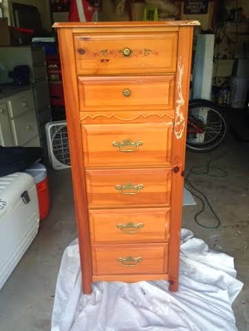 Crafty Blonde Girl Black White Lingerie Chest