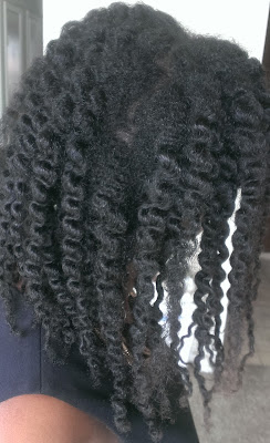 twist out on stretched hair