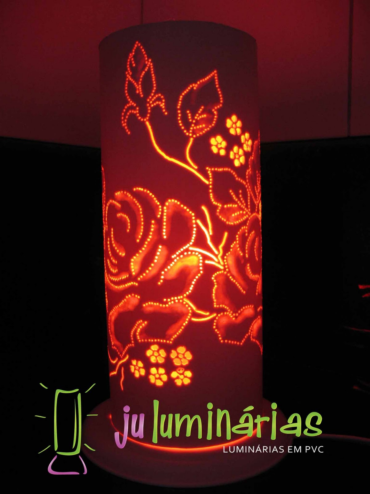 Ju Luminárias Luminárias em PVC Luminária em PVC Rosas